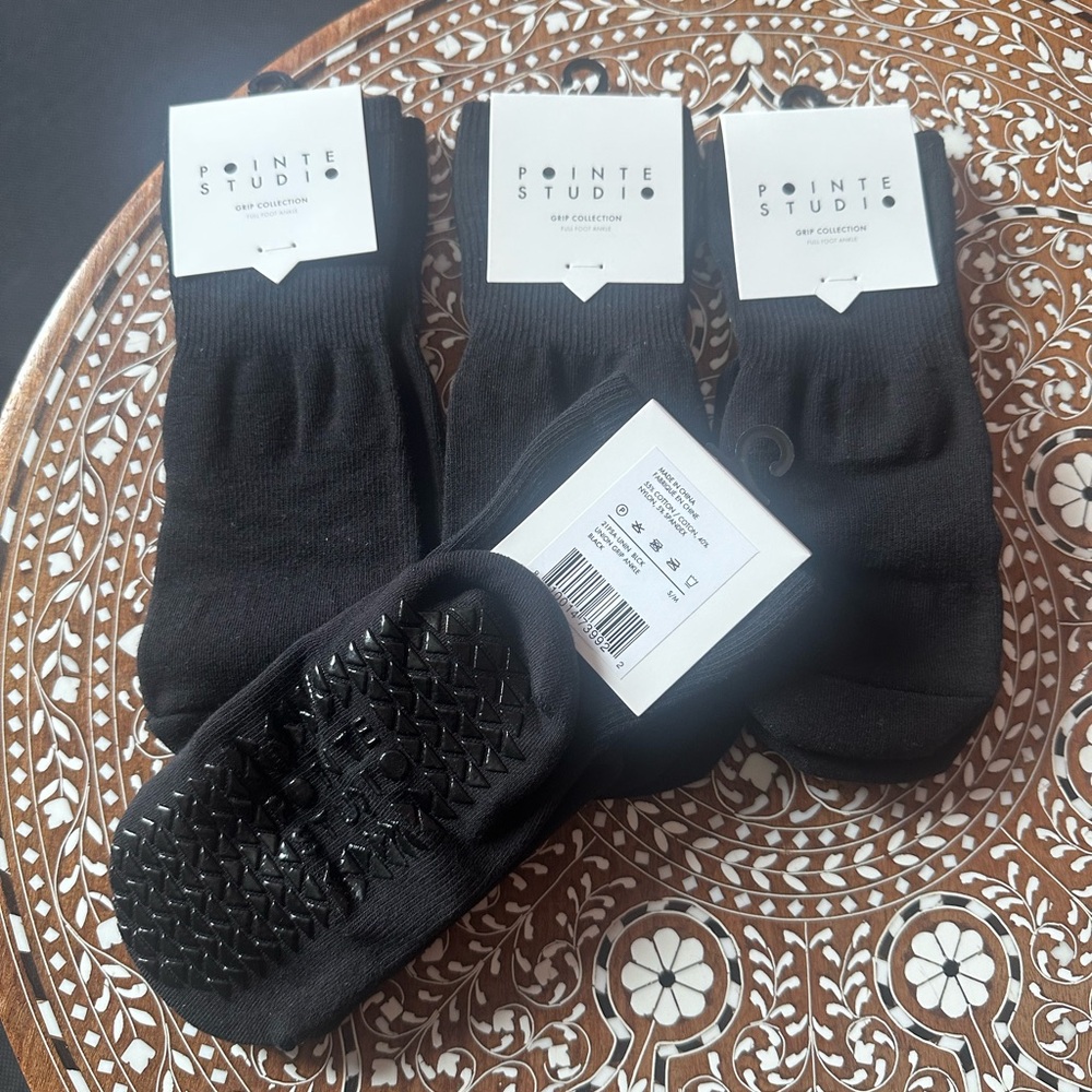 Pointe Studio Union Ankle Grip Sock x 4